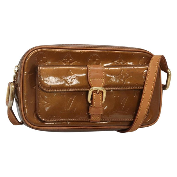 LOUIS VUITTON Monogram Vernis Christy MM Shoulder Bag Bronze M91109 Auth 140927