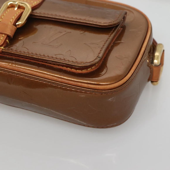 LOUIS VUITTON Monogram Vernis Christy MM Shoulder Bag Bronze M91109 Auth 140927