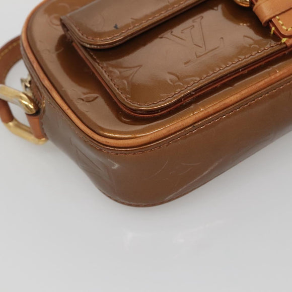 LOUIS VUITTON Monogram Vernis Christy MM Shoulder Bag Bronze M91109 Auth 140927