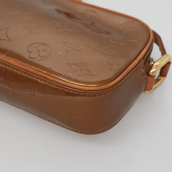 LOUIS VUITTON Monogram Vernis Christy MM Shoulder Bag Bronze M91109 Auth 140927
