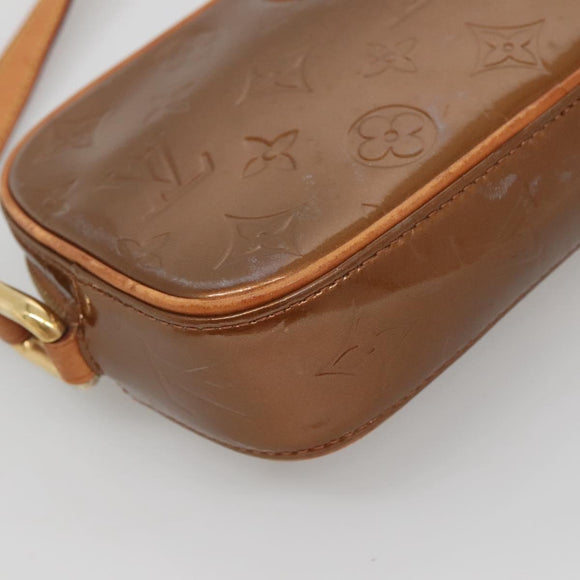 LOUIS VUITTON Monogram Vernis Christy MM Shoulder Bag Bronze M91109 Auth 140927
