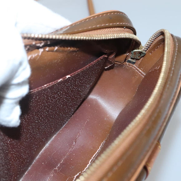 LOUIS VUITTON Monogram Vernis Christy MM Shoulder Bag Bronze M91109 Auth 140927