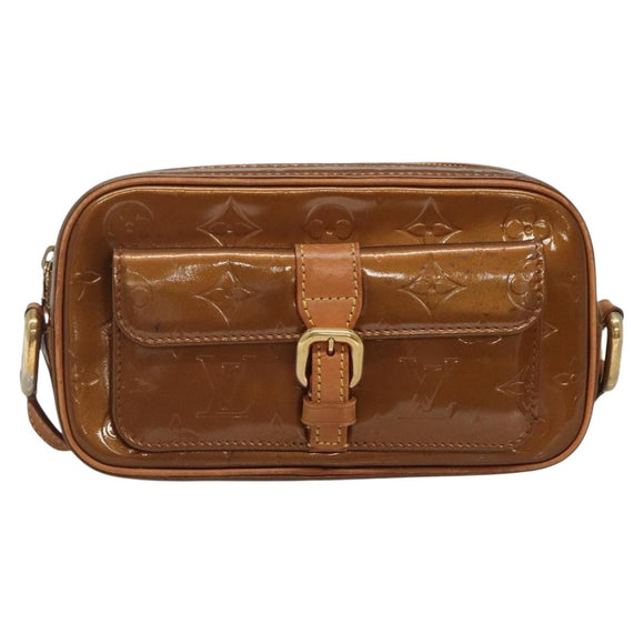 LOUIS VUITTON Monogram Vernis Christy MM Shoulder Bag Bronze M91109 Auth 140927