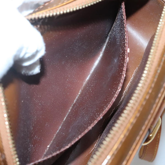 LOUIS VUITTON Monogram Vernis Christy MM Shoulder Bag Bronze M91109 Auth 140927