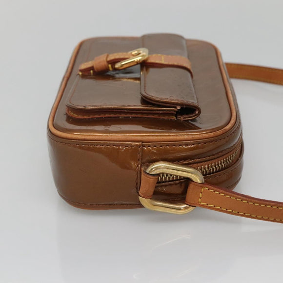 LOUIS VUITTON Monogram Vernis Christy MM Shoulder Bag Bronze M91109 Auth 140927