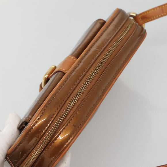 LOUIS VUITTON Monogram Vernis Christy MM Shoulder Bag Bronze M91109 Auth 140927