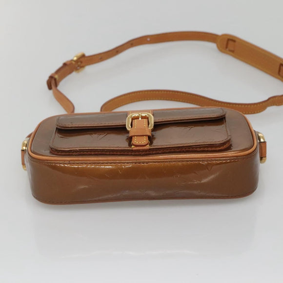 LOUIS VUITTON Monogram Vernis Christy MM Shoulder Bag Bronze M91109 Auth 140927