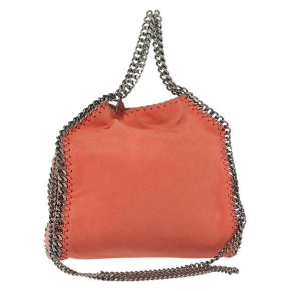 Stella MacCartney Chain Falabella Shoulder Bag Suede Orange 371223 Auth 140944