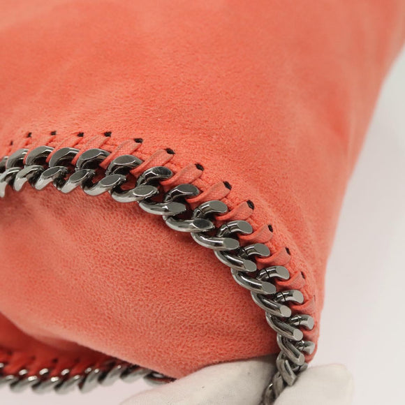 Stella MacCartney Chain Falabella Shoulder Bag Suede Orange 371223 Auth 140944