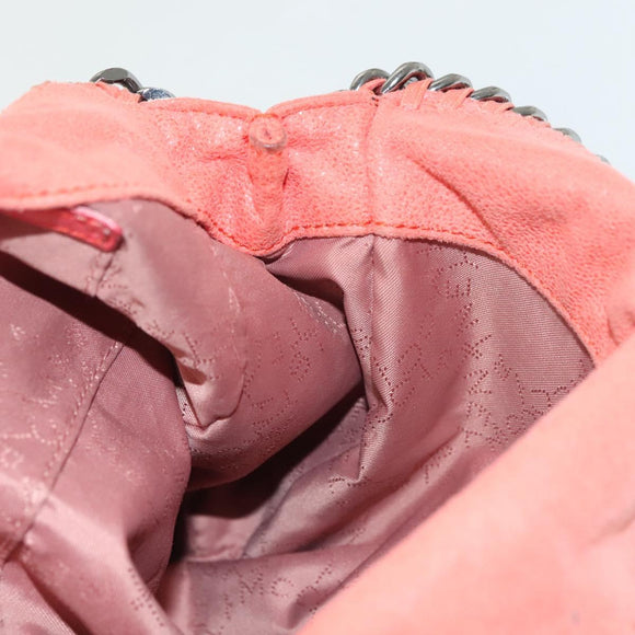 Stella MacCartney Chain Falabella Shoulder Bag Suede Orange 371223 Auth 140944