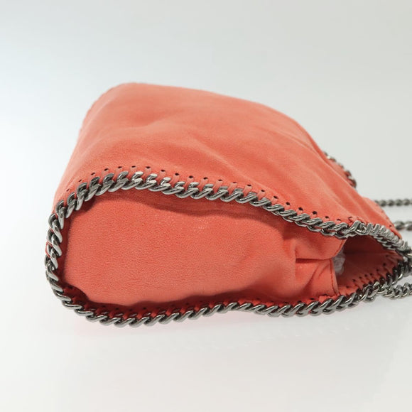 Stella MacCartney Chain Falabella Shoulder Bag Suede Orange 371223 Auth 140944