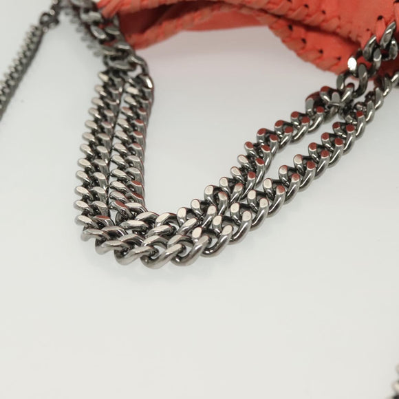 Stella MacCartney Chain Falabella Shoulder Bag Suede Orange 371223 Auth 140944
