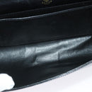 GUCCI Shoulder Bag Leather Black Gold Auth 140948-11