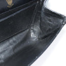 GUCCI Shoulder Bag Leather Black Gold Auth 140948-19