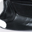 GUCCI Shoulder Bag Leather Black Gold Auth 140948-20