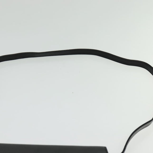 GUCCI Shoulder Bag Leather Black Gold Auth 140948