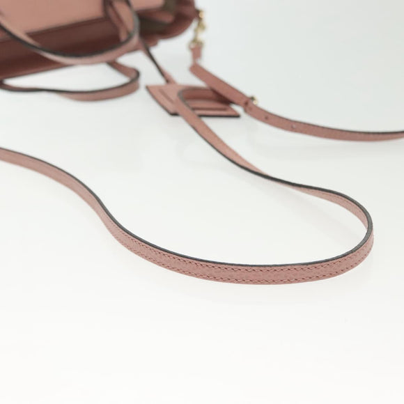 GUCCI Hand Bag Leather 2way Pink Gold 368827 Auth 140949