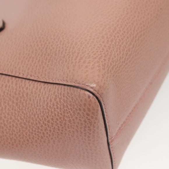 GUCCI Hand Bag Leather 2way Pink Gold 368827 Auth 140949