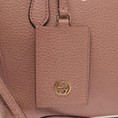 GUCCI Hand Bag Leather 2way Pink Gold 368827 Auth 140949-20