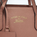 GUCCI Hand Bag Leather 2way Pink Gold 368827 Auth 140949-21