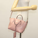 GUCCI Hand Bag Leather 2way Pink Gold 368827 Auth 140949-25