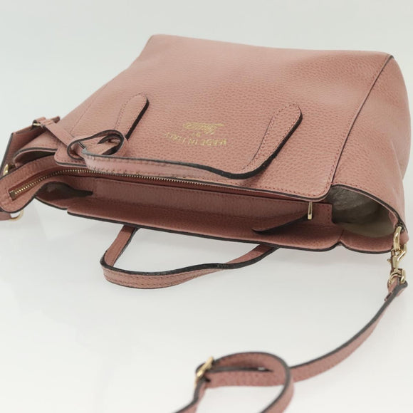 GUCCI Hand Bag Leather 2way Pink Gold 368827 Auth 140949