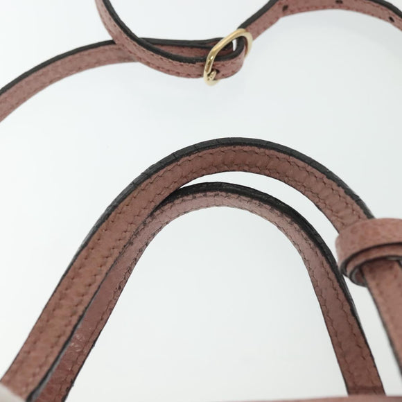 GUCCI Hand Bag Leather 2way Pink Gold 368827 Auth 140949