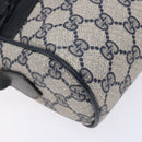 GUCCI GG Supreme Sherry Line Shoulder Bag PVC Navy Gold 378 02 004 Auth 140950-15