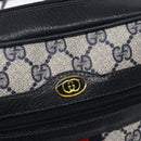 GUCCI GG Supreme Sherry Line Shoulder Bag PVC Navy Gold 378 02 004 Auth 140950-18