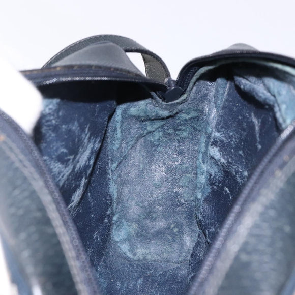 GUCCI GG Supreme Sherry Line Shoulder Bag PVC Navy Gold 378 02 004 Auth 140950