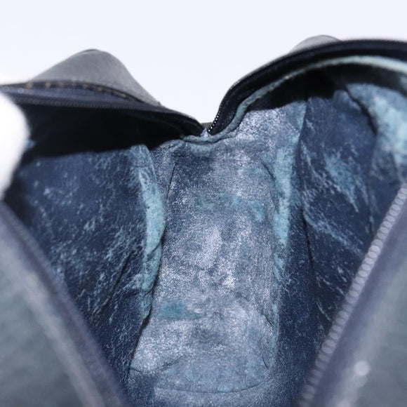 GUCCI GG Supreme Sherry Line Shoulder Bag PVC Navy Gold 378 02 004 Auth 140950