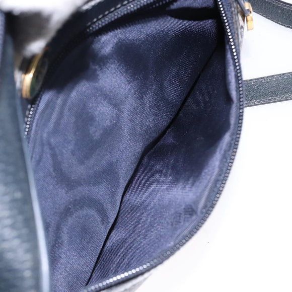 GUCCI GG Supreme Sherry Line Shoulder Bag PVC Navy Gold 378 02 004 Auth 140950