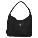 PRADA Hand Bag Nylon Black Silver Auth 140951V-1