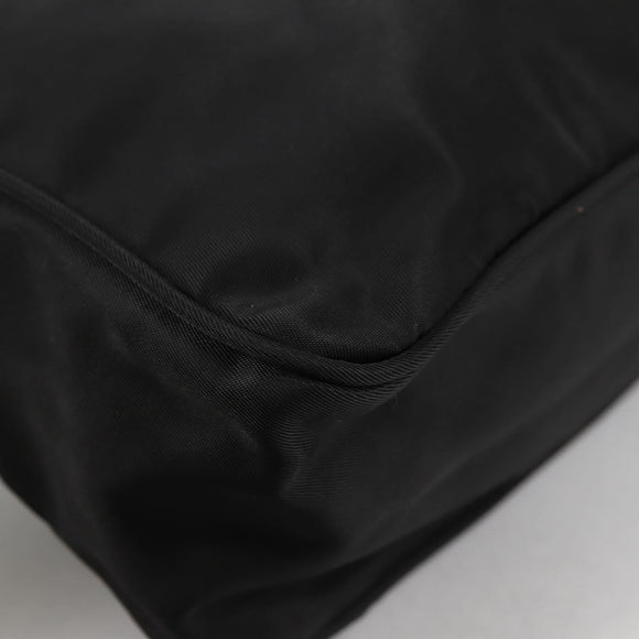 PRADA Hand Bag Nylon Black Silver Auth 140951V