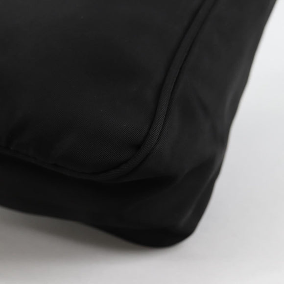 PRADA Hand Bag Nylon Black Silver Auth 140951V