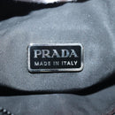 PRADA Hand Bag Nylon Black Silver Auth 140951V-18