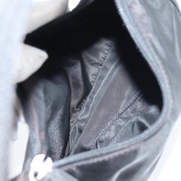 PRADA Hand Bag Nylon Black Silver Auth 140951V