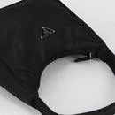 PRADA Hand Bag Nylon Black Silver Auth 140951V-6