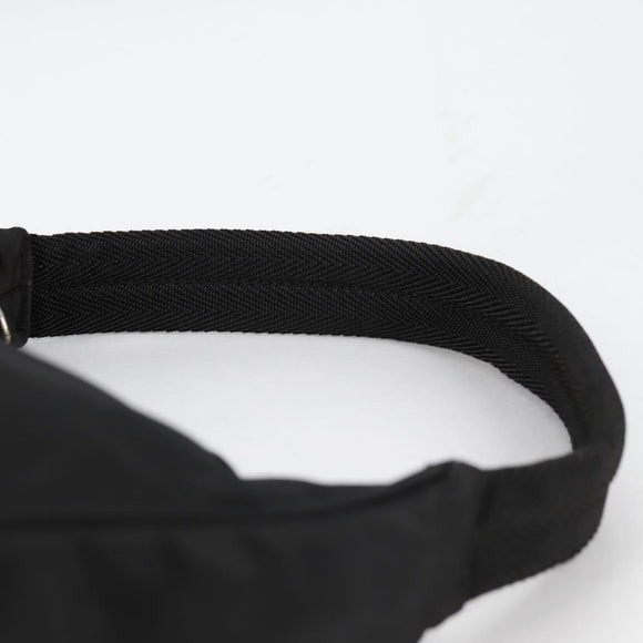 PRADA Hand Bag Nylon Black Silver Auth 140951V