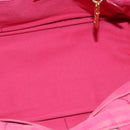 PRADA Canapa PM Hand Bag Canvas 2way Pink Gold Auth 140952-11