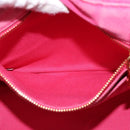 PRADA Canapa PM Hand Bag Canvas 2way Pink Gold Auth 140952-22