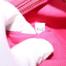 PRADA Canapa PM Hand Bag Canvas 2way Pink Gold Auth 140952-12