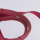 PRADA Canapa PM Hand Bag Canvas 2way Pink Gold Auth 140952-8