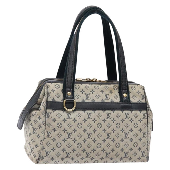 LOUIS VUITTON Monogram Mini Josephine PM Hand Bag Blue M92049 LV Auth 140953