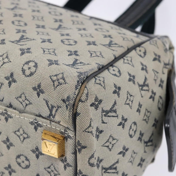 LOUIS VUITTON Monogram Mini Josephine PM Hand Bag Blue M92049 LV Auth 140953