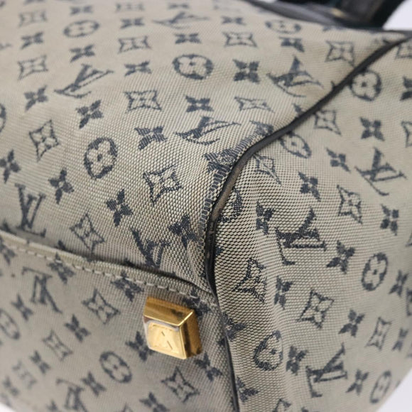 LOUIS VUITTON Monogram Mini Josephine PM Hand Bag Blue M92049 LV Auth 140953