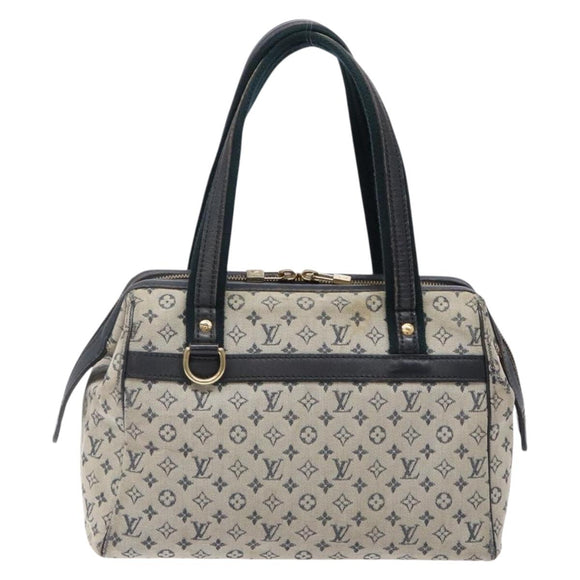 LOUIS VUITTON Monogram Mini Josephine PM Hand Bag Blue M92049 LV Auth 140953