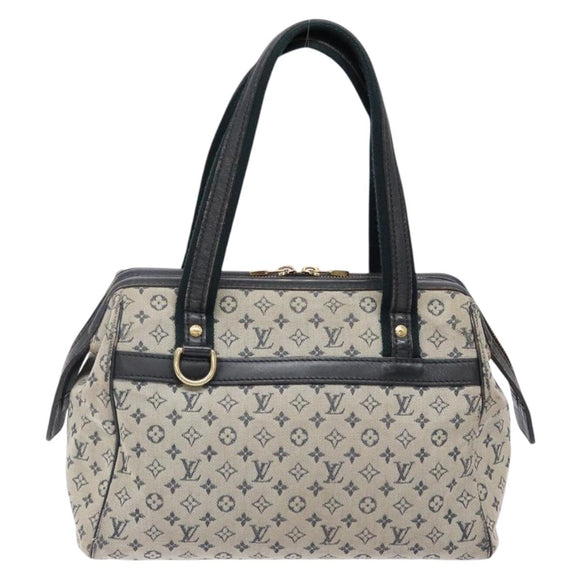 LOUIS VUITTON Monogram Mini Josephine PM Hand Bag Blue M92049 LV Auth 140953