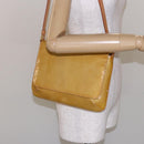 LOUIS VUITTON Monogram Vernis Thompson Street Bag Beige M91301 LV Auth 140954-23
