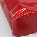 LOUIS VUITTON Monogram Vernis Reade MM Hand Bag Red Rouge M91086 LV Auth 140955-14